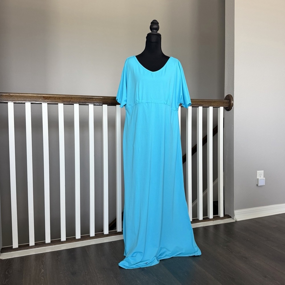 UV Skinz NWT Maxi Turquoise Dress XL Sun Protection UPF 50+ Resort Beach Travel